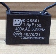 Capacitor 1.5Uf 400VAC - Table Fan Capacitor - Suspension Fan Capacitor - Fan Dissipation Capacitor.