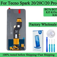 KJ5 KJ5n BG7n BG7 KJ6 Premium Lcd For Tecno Spark 20 Display Touch Screen Spark 20C Digitizer Panel 