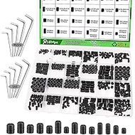 535PCS Metric + SAE Set Screw Assortment Kit 26 Size 12.9 Class Alloy Steel Grub Screw Internal Hex 