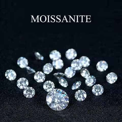 Rromotion 11pcs to 340pcs Small Loose Moissanite Gemstones 0.8mm to 2.9mm 1CT D Color Diamond Gem fo