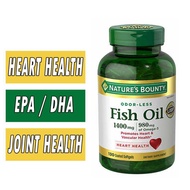 Nature’s Bounty Fish Oil 1400 mg., 130 Coated Softgels ฟิชออย ขนาด 130 เม็ด Exp.01/2026