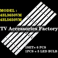 43L3650VM 43L5650VM TOSHIBA 43" TV LED BACKLIGHT(LAMP TV) TOSHIBA 43" INCH LED TV BACKLIGHT 43L3650 