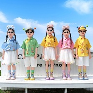Dopamine Kids Cheerleading Outfit - Boys & Girls Colorful Pettiskirt