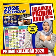 KALENDAR ISLAM 2026, KALENDAR LUNAR 2026 1 SET 100PCS