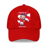 topi anak 17 agustus / topi baseball hut ri / topi agustusan baju adat - dirgahayu indon