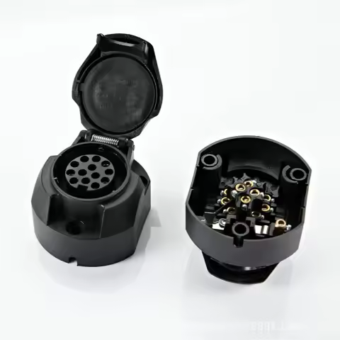 7Pin/13Pin 12V Euro round Trailer Caravans Socket Electrical Connector Adapter Towing Socket Plug Ca