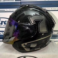 AR/AI VZ-RAM black number seven half helmet 3/4 helmet motorcycle riding anti fall helmet