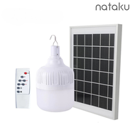 Nataku หลอดไฟโซล่าเซล ไฟตุ้มโซล่าเซล หลอดไฟแบบพกพา  330W 370W 400W 450W 950W  ปรับได้ 3 โหมด พร้อมรี