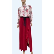 (D5130) Long dress with chiffon top and elastic bottom (Size M) - Clearance