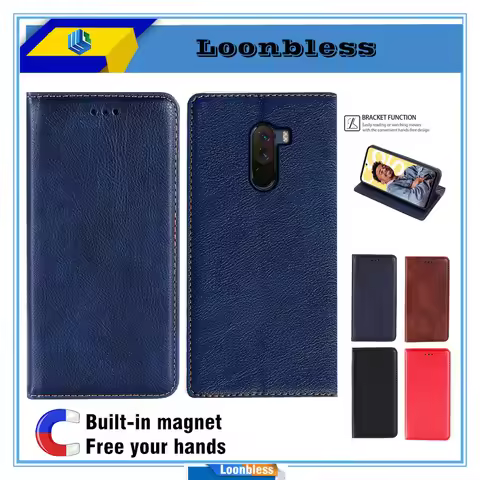 Leather Flip Cover For Xiaomi Pocophone F1 Case Wallet Book Housing Etui Xiaomi Poco F1 F 1 PocoF1 C