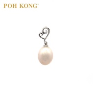 POH KONG 375/9K White Gold Heart Pearl Pendant