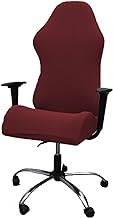 Gaming Chair Slipcover Covers (No Chair), Polyester Checkered Stretchy Office Computer Chair Slipcovers Gamer Chair Protector (Color : Wine red)