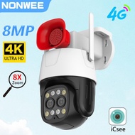 Sale 4K 8Mp Ptz Wifi Camera With Speaker DualLens 8X Digital Zoo