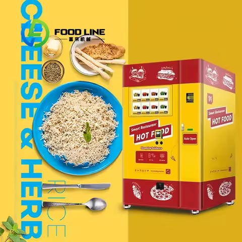 24/7 Hot Dog Burger Vending Machine for Business Hot Food Vending Machines for Restaurant