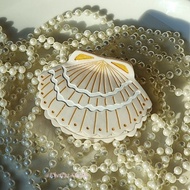 Fancy Pearl Oyster Hair Claw Clip KHERISA