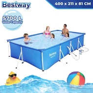BESTWAY 4.0 Meter Family Splash Frame Pool Set Adult Family Large Outdoor Swimming Water Pool Kolam 