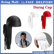 Durag Silk Pirate Cap Bandana Extra Long Tail Soft Fashion Head Wraps