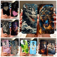 For Motorola Moto G9 Play Case Cool Fashion Dragon Painted Cover Soft TPU Phone Case For Motorola Mo