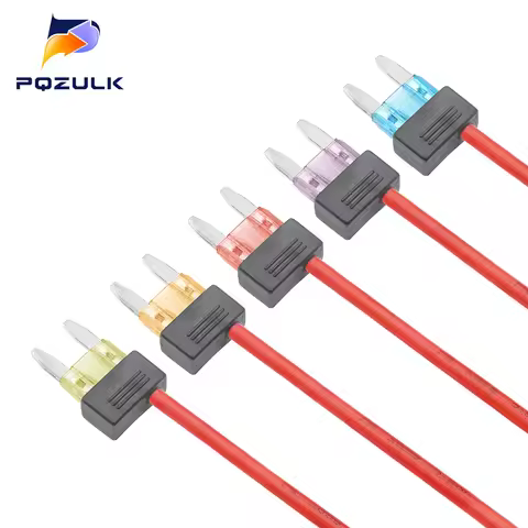 Mini Standard Car Fuse Holder 16AWG Add-a-circuit TAP Adapter ATM APM Blade Fuse Extension Cord 3A 5