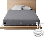 NHIDKU Grounded Silver Fiber & Cotton Fitted Sheet with Grounding Cord - Full Size Bed Sheet (54"x75