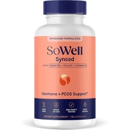SoWell Synced Women’s Hormone Balance Supplement with Inositol, Vitamin D, and Folate for PCOS & Men