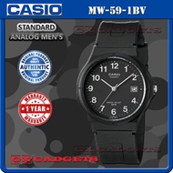 CASIO MW-59-1BV STANDARD ANALOG MEN WATCH DATE DISPLAY WR50M RESIN BAND MW-59