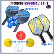 PPP Pickleball Paddle Set / 26 Holes / 40 Holes 74mm Pickleball Ball Outdoor Courts Competition Ball