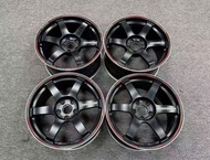 日本RAYS TE37 SAGA TA色限量版單片鍛數據18吋5×114.3前8.5j et35後9.5j et35