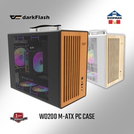 Darkflash WD200 Black / White MATX ITX SFF Small Form Factor Desktop PC Case