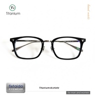 titanium and acetate square eyeglasses frame, BJ classic same design for unisex.size 53-21-145, P559