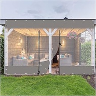 Waterproof Outdoor Curtain Panels Foldable Tarpaulin with Zipper Waterproof Clear Patio Curtains for