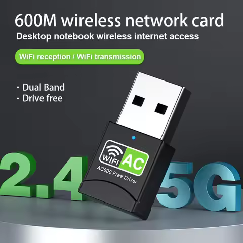 600M USB WiFi Adapter Wireless Ethernet Dongle 2.4GHz 5GHz Dual Band,AC600 Free Driver wifi Receiver