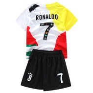 ชุดฟุตบอลเด็กและผู้ใหญ่ของ Ronaldo 7 เสื้อและกางเกงขาสั้นแห้งเร็ว เสื้อฟุตบอลทีมชาติและสโมสรที่ปรับแ