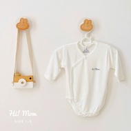 Body suite Hi Mom 3 màu Trơn chất cotton cao cấp cho bé 0-9 tháng Bebi123shop