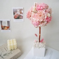 不凋繡球花球樹盆花【戀戀粉櫻】開幕禮/新居/名片座/客製化