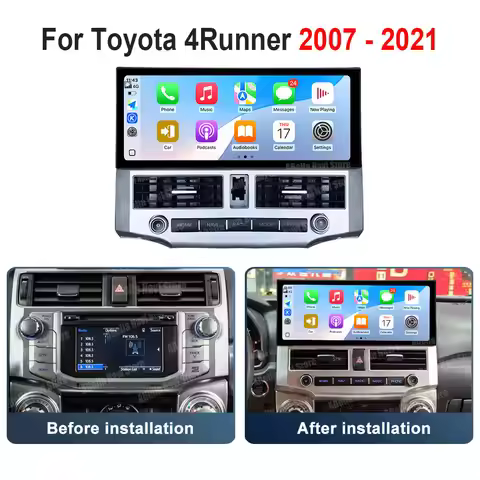 Android 14 for Toyota 4Runner 2007 - 2021 Wireless Carplay Split Screen Car Video Multimedia Player 
