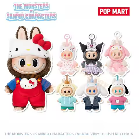 POP MART LABUBU THE MONSTERS SANRIO CHARACTERS Vinyl Plush Blind Box Collectible Kawaii Toys Home Or