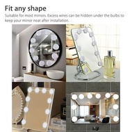 USB 荷里活風格 LED 梳妝鏡燈套件 10 個明亮燈泡連調光器  galckp USB Hollywood Style LED Vanity Mirror Lights Kit 10 Bright Bulbs with Dimmer 夜燈 壁燈 智能感應 充電夜燈 usb夜燈 night light LED燈條 觸摸開關 臥室夜燈 人體感應 Dimmable Led 觸控夜燈 觸摸感應 牀頭燈 櫥櫃夜燈