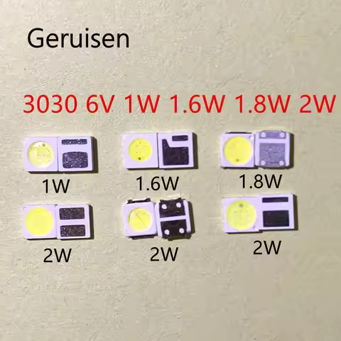 100pcs 3030 Backlight High Power LED DOUBLE CHIPS 1w 1.5W 2w 3V-3.6V 6v 9V lextar JUFEI AOT Cool whi