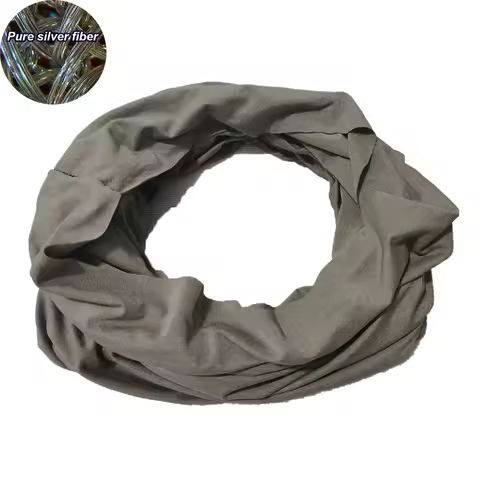 EMF Protection Silver Fiber Fabric Multi-function Hat 4 Way Stretch Spandex Mask Antibacteria Bandan