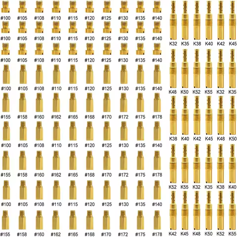 40&120 Pcs Carburetor Main Jet Kit Include 90 pcs Main Jets and 30 pcs Slow Pilot Jet For PWK CVK PE