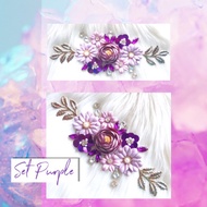 3D sequin beads purple