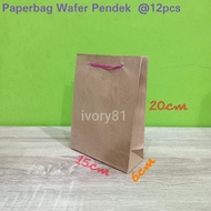 Contents 12pc Paperbag wafer 15x20 plain dozens batik motif paper bag/ 15 x 20 batik paper bag/ pape