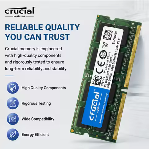 Crucial DDR3 DDR3L Memory Laptop RAM 8GB 4GB 2GB 1066 1333MHz 1600MHz SODIMM PC3-12800 10600 8500 20