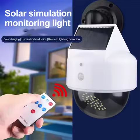 Solar Simulation Camera Motion Sensor Virtual Camera Outdoor Night Light Lighting Fake Camera Street