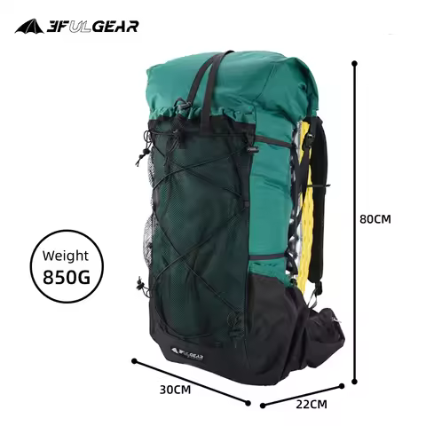 3F UL Gear Qidian Backpack Outdoor Camping UHMWPE Backpack Ultralight 40+16L Durable Bag Waterproof 