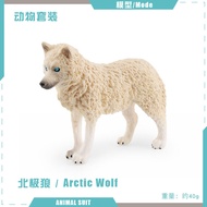 8 Animal Models Asian Elephant Cougar Arctic Wolf Armadillo Mammoth Hyena Desktop Decoration Kids To