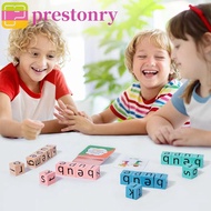PRESTONRY Alphabet Spelling Game, Wooden Puzzle Alphabet Spell The Word Game, Word Spelling Game Car
