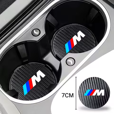 2Pcs Car Waterproof Coaster Non Slip Water Cup Pad Mat For BMW iX3 iX F07 F48 F39 F34 F40 F45 F46 G3
