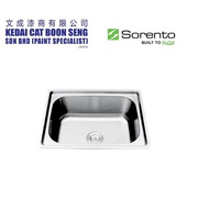SORENTO SRTKS6045 Top Mount Stainless Steel 304 Kitchen Sink Single Bowl Combo Set c/w Kitchen Fauce